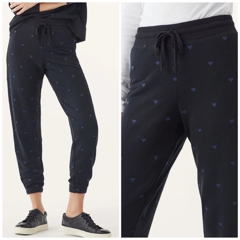 Splendid Embroidered Heart Joggers